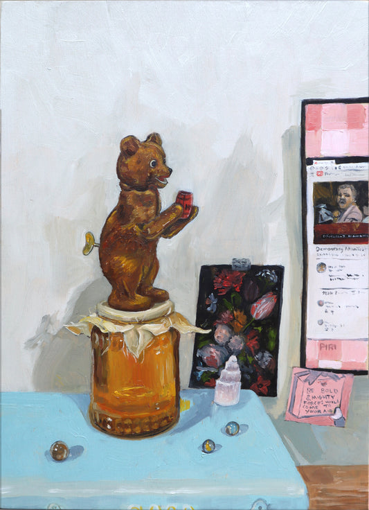 Clockwork Bear - original oil painting